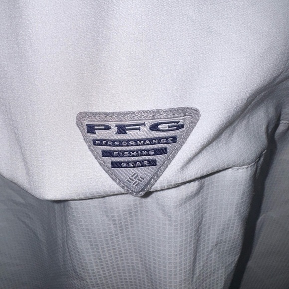 Men’s Columbia White PFG Long Sleeve Shirt - Picture 3 of 5
